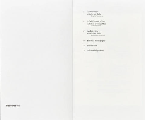 An Interview with Lewis Baltz, Duncan Forbes