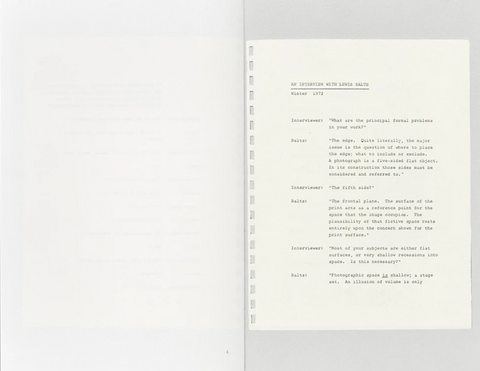 An Interview with Lewis Baltz, Duncan Forbes