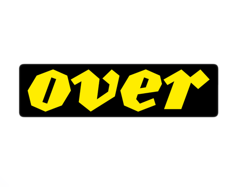 OVER Journal Sticker