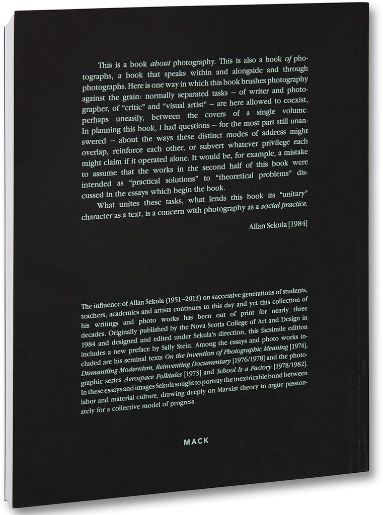 Photography Against the Grain, Allan Sekula – The Library Project
