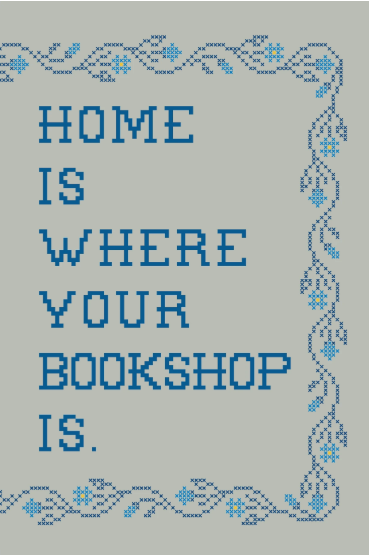 “Home is Where Your Bookshop Is” postcard - The Library Project