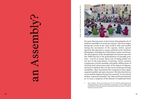 What Makes an Assembly?: Stories, Experiments, and Inquiries