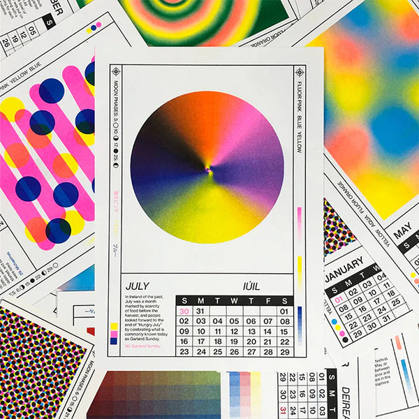 Damn Fine Print 2023 Risograph Calendar